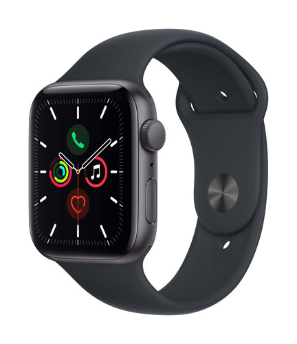 Apple Watch SE 44mm Space Gray Aluminium Middernacht Sportband - Coolblue -  Voor 23.59u, morgen in huis