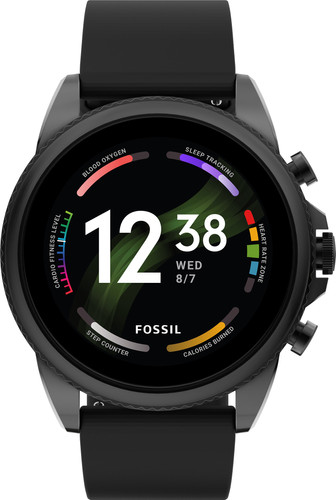 Fossil Gen 6 Display FTW4061 Zwart/Zwart 44mm - Coolblue - Voor 23.59u,  morgen in huis