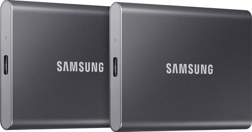 Samsung T7 Portable SSD 1TB Grijs Duo Pack Main Image