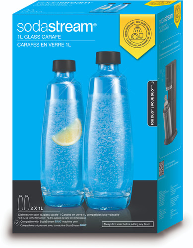 bellen Geef rechten Stimulans SodaStream Glazen karaffen 1 liter 2-pack - Coolblue - Voor 23.59u, morgen  in huis