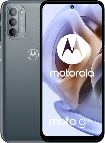 Strak Tact Likeur Motorola Moto G31 128GB Grijs - Mobiele telefoons - Coolblue