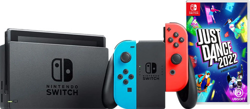 Nintendo Switch Rood/Blauw + Just Dance 2022 Switch Main Image