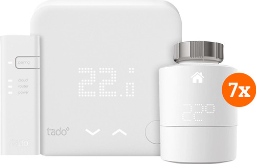 Tado Smart Thermostat V3+ Starter Pack + 7 Radiator Knobs Main Image