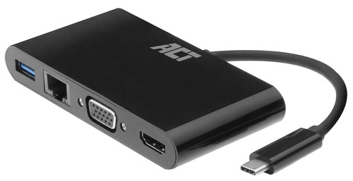 ACT USB-C to HDMI or VGA Multiport Adapter 4K with Ethernet Main Image