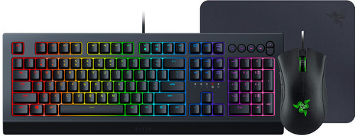 Razer Cynosa V2 QWERTY + Razer DeathAdder Essential + Goliathus Stealth Main Image