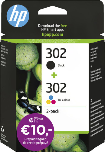 HP 302 Black Ink Cartridge Twin Pack