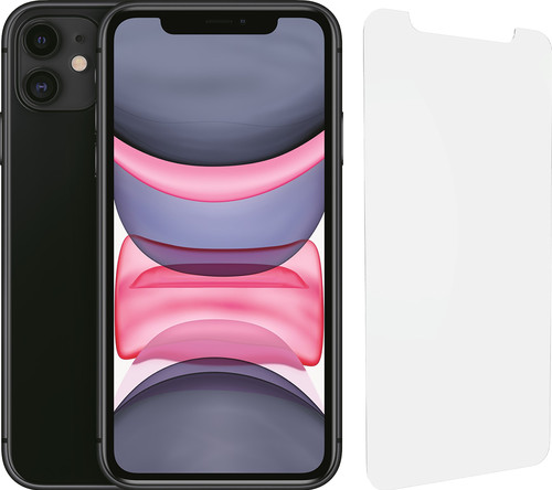 Refurbished iPhone 11 64 GB Zwart (Zo goed als nieuw) + BlueBuilt Screenprotector Glas Main Image