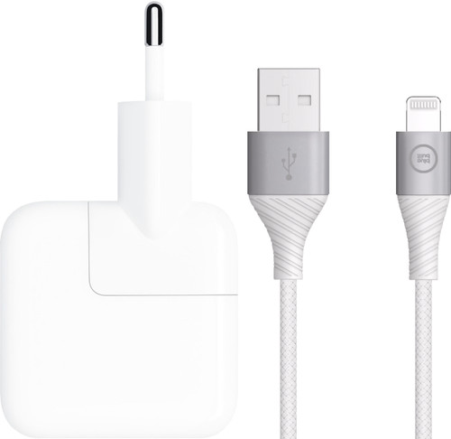 Apple Oplader 12W + BlueBuilt Usb A naar Lightning Kabel 1.5m Nylon Coolblue - Voor 23.59u, morgen