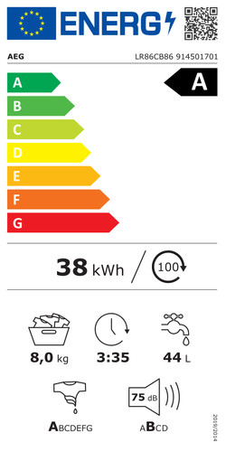 AEG LR86CB86 PowerCare energielabel