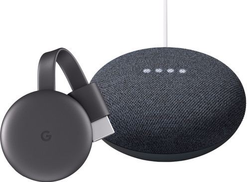 Google Chromecast V3 + Google Nest Mini Zwart - Coolblue - Voor 23.59u,  morgen in huis