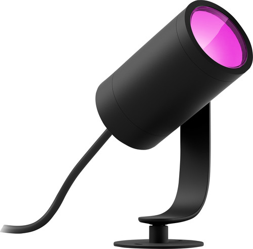 Tuin Prikspot met kap gu10 Philips Hue white & color kantelbaar zwart IP65