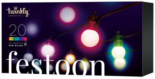 Posters uitspraak Langskomen Twinkly Smart lichtsnoer buiten Kleur - 20 lampjes - Coolblue - Voor  23.59u, morgen in huis