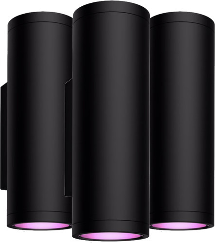 DE BESTE PHILIPS HUE APPEAR MUURLAMP WHITE AND COLOR ZWART 3-PACK