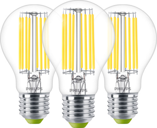 Philips LED Filament Light - 4W - E27 - Warm White Light 3-pack Main Image