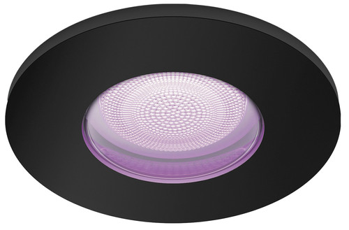 Philips Hue Xamento badkamer inbouwspot - wit gekleurd - zwart rond - Smart lampen - Coolblue