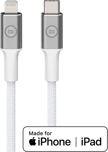 BlueBuilt USB-C to Lightning Cable 3m Nylon White - Coolblue - Before  23:59, delivered tomorrow