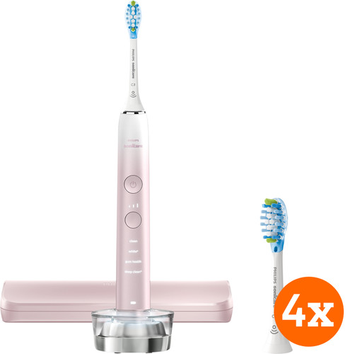 vereist Doe het niet kreupel Philips Sonicare DiamondClean 9000 HX9911/84 Gradient Pink + opzetborstels  (4 stuks) - Coolblue - Voor 23.59u, morgen in huis