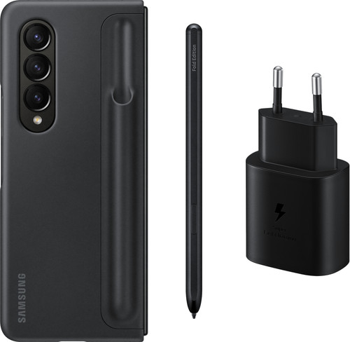 Samsung Galaxy Z Fold 4 Note Pack Back Cover with S Pen Black ...