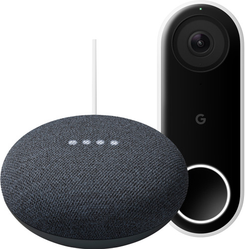 Google Nest Mini Gray + Google Nest Hello - Coolblue - Before 23:59 ...