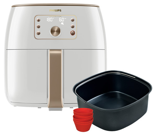 De Alpen volgens Rijden Philips Airfryer XXL Smart Sensing Premium Wit HD9870/20 + Bakvorm -  Coolblue - Voor 23.59u, morgen in huis