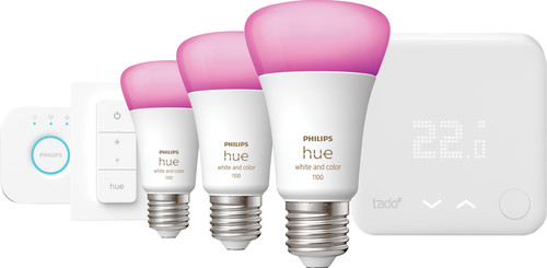 Octrooi Bruidegom belofte Tado Thermostaat V3+ Startpakket + Philips Hue White & Color Startpakket +  Bridge + Dimmer - Coolblue - Voor 23.59u, morgen in huis