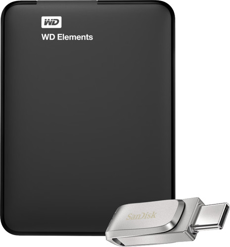 WD Elements Portable 5TB + SanDisk Ultra Dual Drive 3.1 Luxe 64GB Main Image