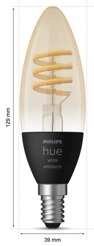 Philips Hue Filament Light White Candle Lamp E14 Duo Pack - Smart lights -  Coolblue