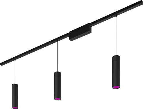 Demonstreer Glimp verdwijnen Philips Hue Perifo railverlichting plafond - 3 hanglampen - White and Color  - Zwart - Coolblue - Voor 23.59u, morgen in huis