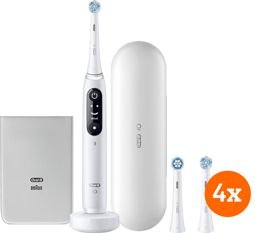 Oral-B iO 7w Wit + iO Ultimate Clean opzetborstels (4 stuks) Main Image