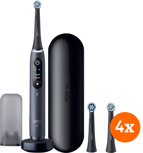 Oral-B iO 8n Black + iO Ultimate Clean Brush Attachments (4 units) Main Image