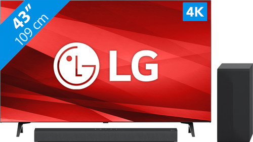 LG 43UQ80006LB (2022) + Soundbar Main Image