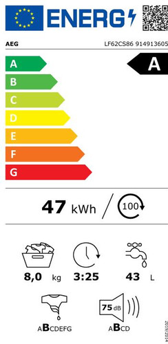 AEG LF62CS86 ProSense energielabel
