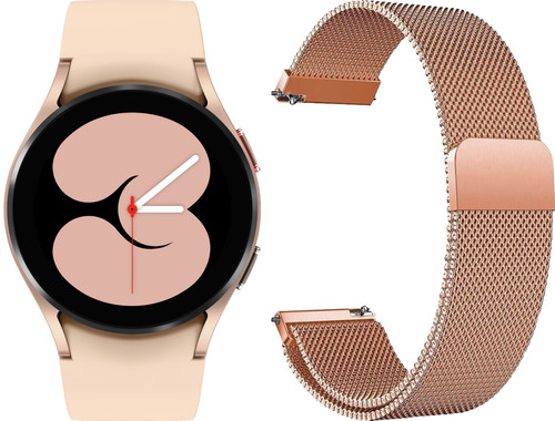 Samsung Galaxy Watch4 40mm Rose Gold + Just in Case Samsung Milanese Strap Rose Gold 20mm Main Image