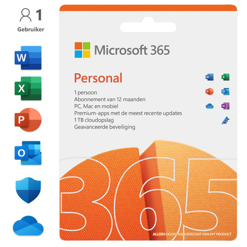 Microsoft Office 365 Personal NL Abonnement 1 jaar - Coolblue - Voor  , morgen in huis