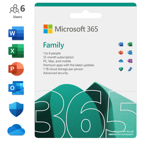Microsoft Office 365 Family Subscription 1 Year EN - Coolblue - Before  23:59, delivered tomorrow