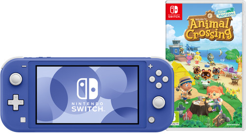 Nintendo Switch Light Blue + Animal Crossing New Horizons Main Image