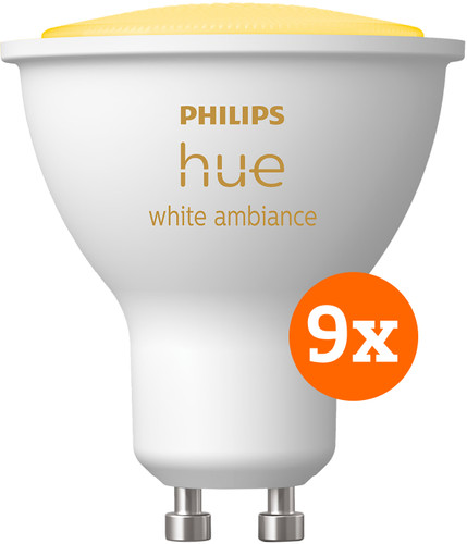 Philips Hue White Ambiance GU10 9-pack - Coolblue - Before 23:59