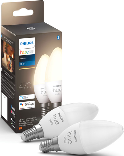 Philips Hue Candle Light White E14 Duo Pack - Coolblue - Before 23:59,  delivered tomorrow