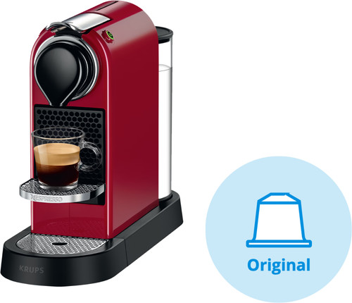 Vakman geduldig smokkel Krups Nespresso Citiz XN7415 Kersenrood - Coolblue - Voor 23.59u, morgen in  huis
