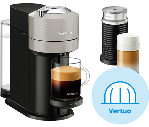 heden toelage Besmetten Krups Nespresso Vertuo Next met Aeroccino XN911B Grijs - Coolblue - Voor  23.59u, morgen in huis