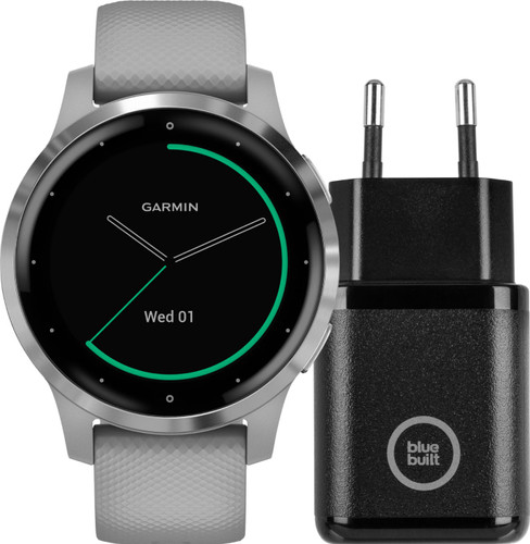 Garmin Vivoactive 4S Zilver/Grijs 40mm + BlueBuilt Oplader Main Image