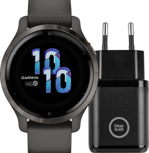 Garmin Venu 2S Gray + BlueBuilt Charger Main Image