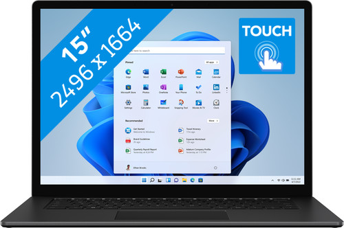 Terminal Tien haar Microsoft Surface Laptop 5 15" i7/16GB/512GB BLACK - Coolblue - Voor  23.59u, morgen in huis