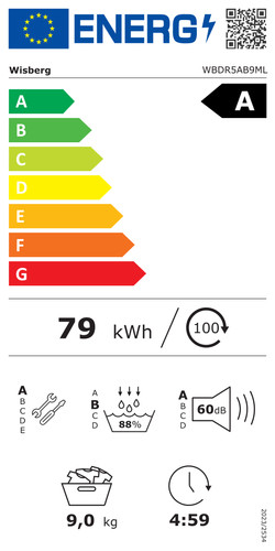 Wisberg WBDR5AB9ML CondenserClean energielabel