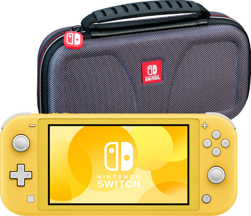 Nintendo Switch Lite Yellow + Bigben Travel Case Main Image