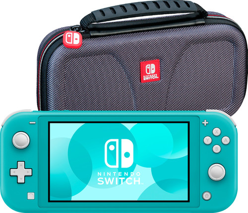 Nintendo Switch Lite Turquoise + Bigben Officiële Nintendo Switch Lite Beschermtas Main Image