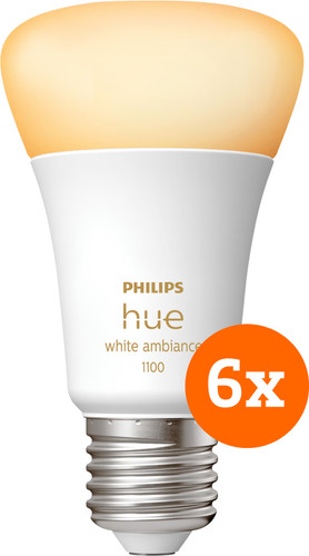 Philips Hue White Ambiance E27 1100lm 6-pack Main Image