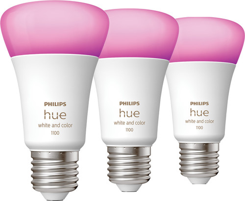 - DE BESTE PHILIPS HUE WHITE AND COLOR E27 1100LM 3-PACK