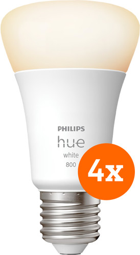 Philips Hue White E27 800lm 4-pack Main Image