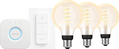 Philips Hue Filament White Ambiance Globe 3-Pack Startpakket Main Image